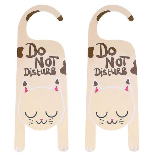 2pcs Porte Signe PVC Bande Dessinée Ne Dérangez Pas Porte Suspendue Ornement Tags Boutique Pendentif pour Club Cafe