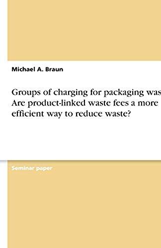 Groups Of Charging For Packaging Waste. Are Product-Linked Waste Fees A More Efficient Way To Reduce Waste?