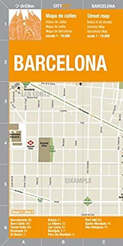 Barcelona (City Center) Map By Dedios (City Map) (Spanish Edition)