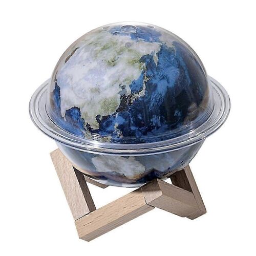 Humidificateurs pour chambre à coucher, humidificateurs à brume froide pour bébé, lumière LED et humidificateur 2-en-1, humidificateurs Planet Light, terre