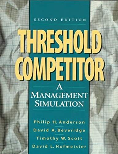 Threshold Competitor: A Management Simulation W/Disks