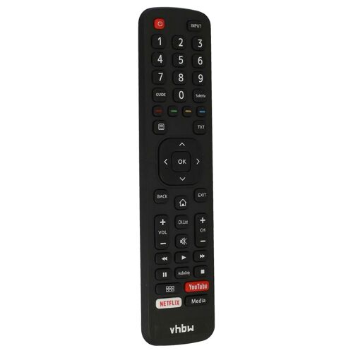Télécommande vhbw compatible avec Hisense H58A6120, H65A6100, H55AE6000, H55AE6030, H55A6100, H55A6120, H50AE6030 TV, TV - télécommande de remplacement