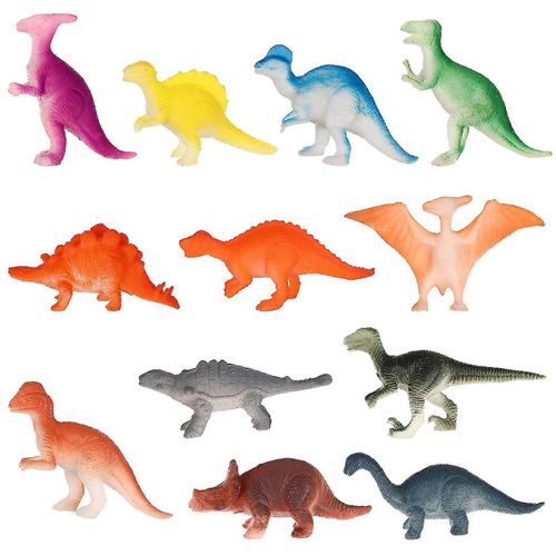 TOYMYTOY 12 Pcs Mini Dinosaure Jouet Ensemble Réaliste Jouet Dinosaure Figures pour Enfants et Tout-petits Éducation