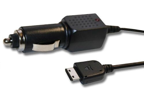 Câble de chargeur de voiture vhbw compatible avec téléphone portable Samsung G600, F300, G800, F330, F400, F480, F480i, F480v, F490, F500, F700, F700v - chargeur 12V/24V