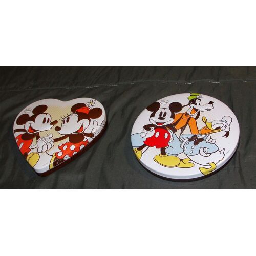 Mickey Avec Minnie Et Mickey Et Ses Amis Lot De 2 Boite En Fer Ou 2 Boite Metal