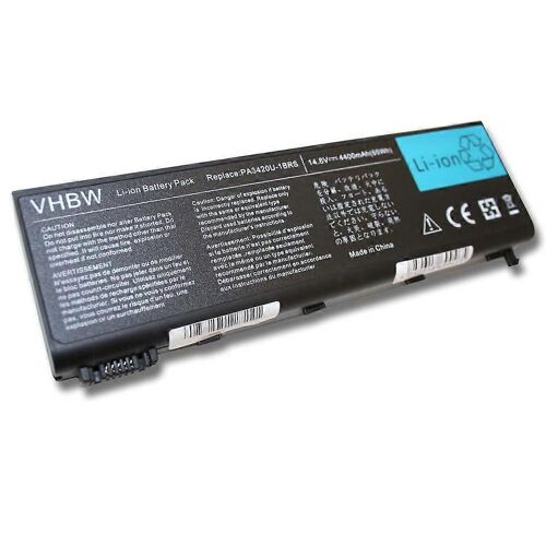 Batterie vhbw compatible avec les ordinateurs portables Toshiba Satellite L25-SP139, L30, L25-S1196, L25-S121, L25-S1215, L25-S1216, L25-S1217 (4400 mAh, 14,4 V, Li-Ion)