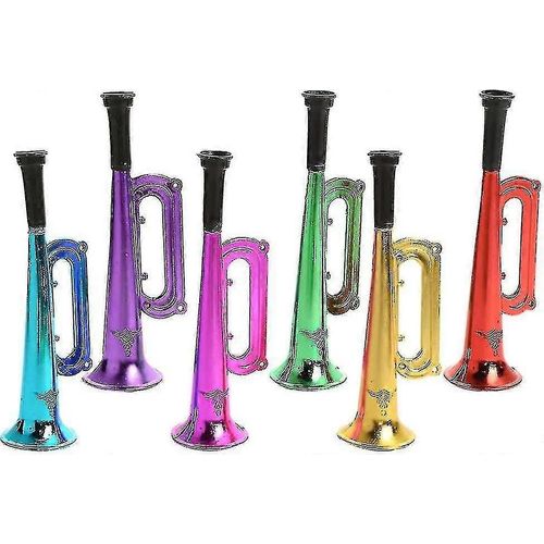 Jouets de trompette métallique - 6pcs Instrument de trompette pour enfant pour les fêtes et les événements