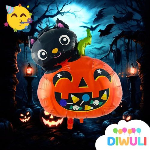 Ballon Citrouille Chauve-Souris - Halloween Enfant
