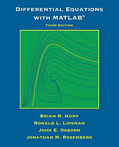 Differential Equations With Matlab