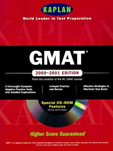Kaplan Gmat 2000-2001 With Cd-Rom (Gmat Cat (Kaplan)(Book & Cd-Rom))