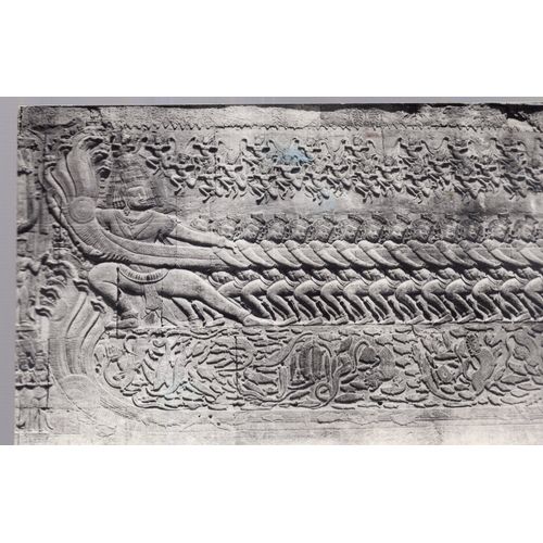 Carte Postale D' Angkor (Cambodge) Bas-Relief Illustrant Le Barattement De La Mer De Lait