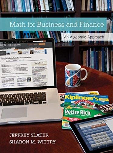 Loose Leaf Math For Business And Finance With Connect Access Card