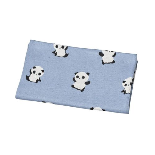 Couverture Maille Bébé Bleue Chao Chao - Sauthon Baby Deco