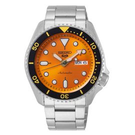 Montre Seiko Sport 5 Automatqiue Acier Cadran Orange