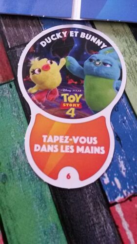 Carte De Collection No6 Toy Story 4 Les Defis Ducky Et Bunny. No 6
