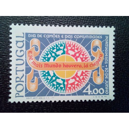 Timbre Portugal Yt 1344 Camões Day Et Les Communautés Portugaises 1977 ( 011012 )