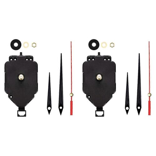 2 ensembles de bricolage kit de mouvement d'horloge mouvement oscillant avec aiguilles pièces de réparation d'horloge à quartz pièces de rechange e