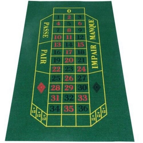 Trade Shop - Tapis De Table En Feutre Vert Pour Jeu De Roulette Jeux De Casino