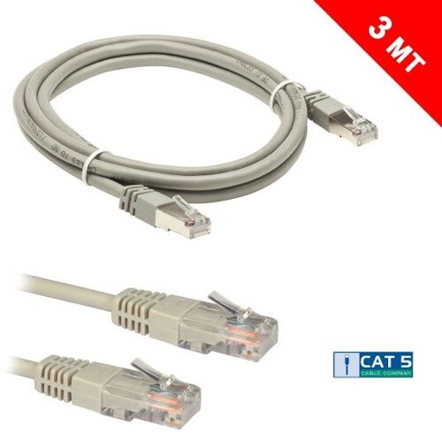 Trade Shop - Ethernet Network Cable Rj 45 3 Metres Computer Pc Extension Cable