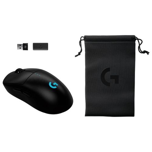 PACK SOURIS GAMING SANS FIL LOGITECH G PRO 2 LIGHTSPEED NOIR + DONGLE 8K + POCHETTE