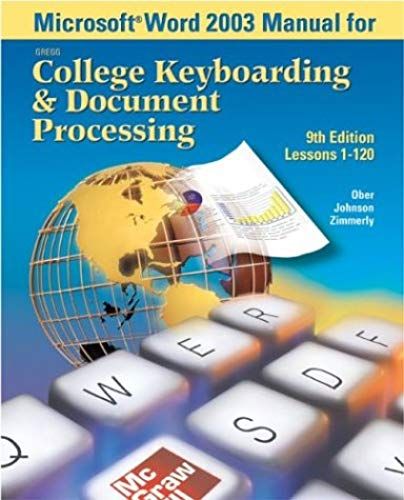 Gregg College Keyboarding And Document Processing (Gdp), Kit 2 For Word 2003 (Lessons 61-120/No Software)