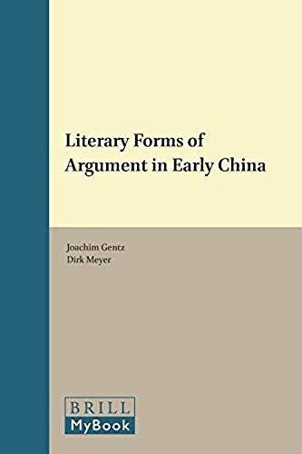 Literary Forms Of Argument In Early China