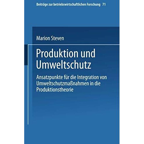 Produktion Und Umweltschutz