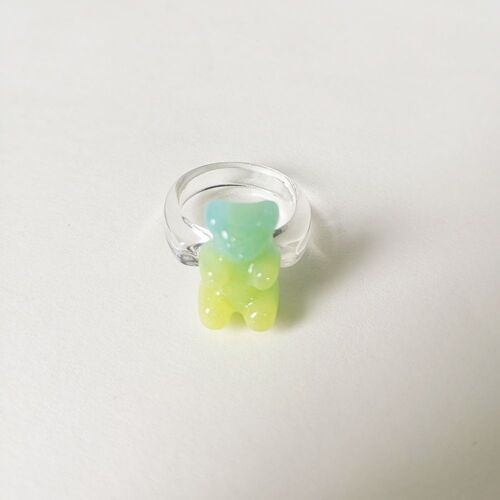 Ours Mignon Transparent Pour Femmes, Couleur Bonbon, Tendance, Personnalité Douce, Bijoux Cadeau De Fête Pour Filles, Vente Directe En Gros