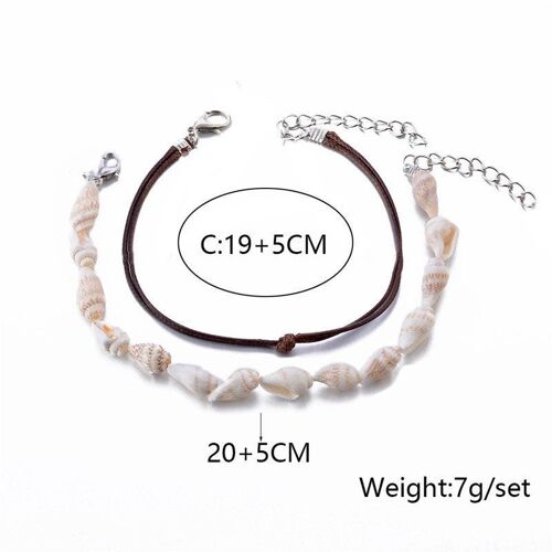 Bracelet De Cheville Bohème En Argent Pour Femme, Bijou De Pied, Pieds Nus, À La Mode