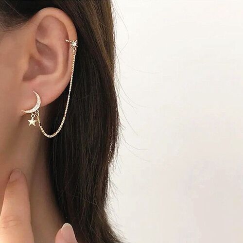 Boucles D'oreilles Papillon À Long Pompon Coréen Pour Femmes, Boucles D'oreilles Pendantes Romantiques, Accessoires De Manchette D'oreille De Fête De Personnalité, Nouveau