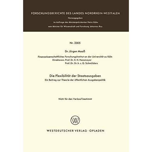 Die Flexibilität Der Staatsausgaben