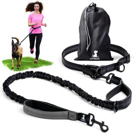 Chicslick-Laisse Mains Libres Pour Chien Grande Et Moyenne Taille ¿ Longe Ceinture Anti-Traction Avec Coutures Réfléchissantes ¿ Accessoire Chien Pour Canicross, Course À Pied, Running, Rand[X531]