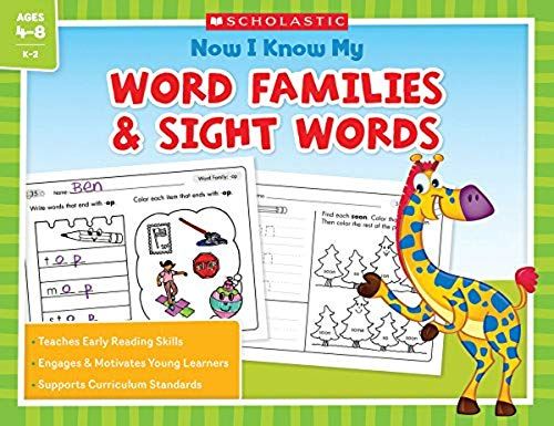 Now I Know My Word Families And Sight Words