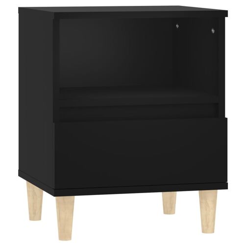vidaXL Table de chevet Noir 40x35x50 cm