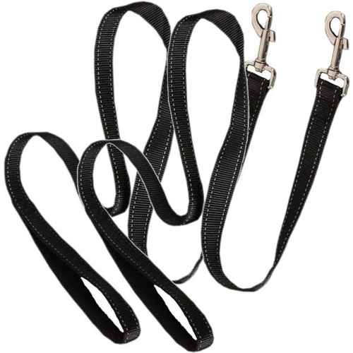 Cmjaagur-2 Pièces Laisse Chien Cuir, Chien Laisse Chiot, Laisse Chien Avec, Laisses Solides Chien, Laisse Chien Nylon, Laisse Dres Chien, Pour Laisse Chiens Grande, Moyenne Petite Taille (No[M1370]