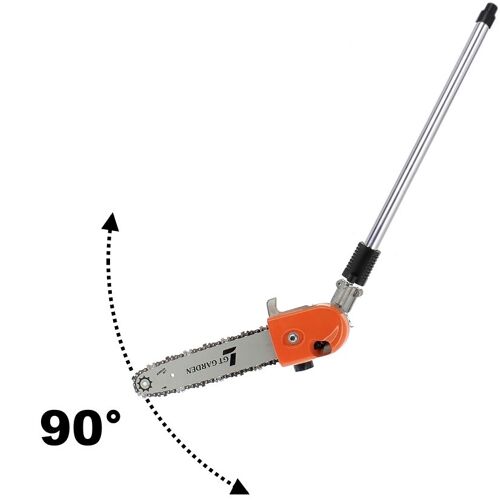 Élément élagueuse pour multifonction 4 en 1 et outil sur perche, tête orientable