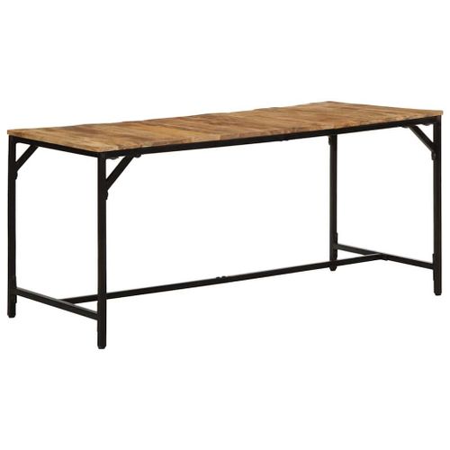 Vidaxl Table À Manger 160x80x75 Cm Bois De Manguier Massif Brut
