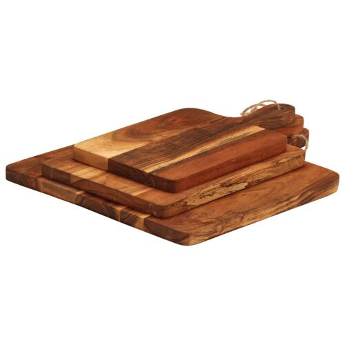Vidaxl Planche À Découper 3 Pcs Cm Bois D'acacia Massif