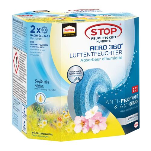 Pattex Aero 360° Tablettes Recharge Incolore Absorption Longue