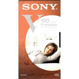 Cassette VHS Vierge SONY 180 Premium