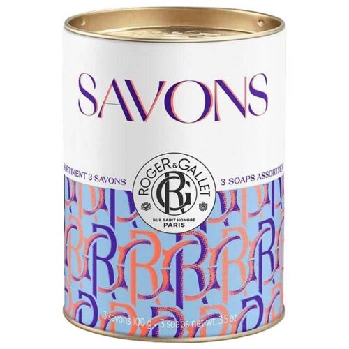 Roger & Gallet Coffret 3 Savons Bienfaisants 100 G - Fleur De Figuier Fleur D'osmanthus Lavande 