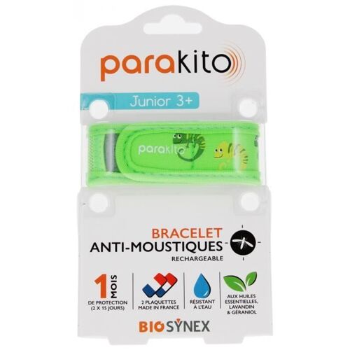 -Parakito Bracelet Anti Moustique Rechargeable Adulte Pack Junior 1 Licorne (Modèle : Caméléon) 