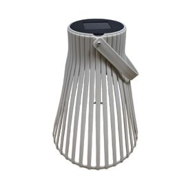 Lanterne Solaire Taupe Design En Plastique H23cm