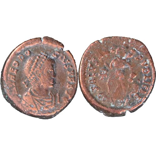 Rome - Nummus Ae4 - Theodose I - Salvs Reipvblicae - Constantinople - 388 Ad - Qualite - Ric.86b1 - 20-223