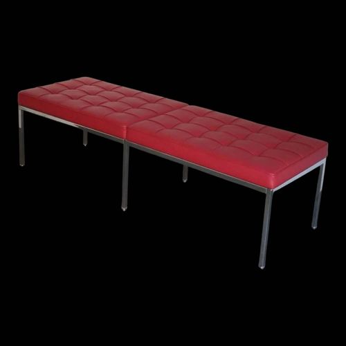Banquette Cuir Florence Knoll Rouge