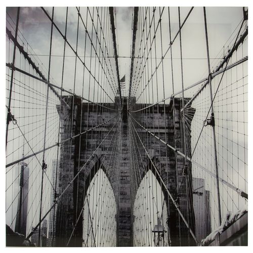 Toile photo plexiglas NY - 75 x 75 cm - Gris