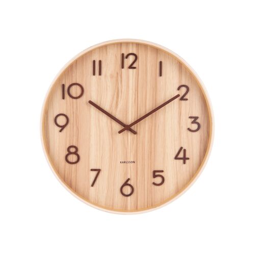Horloge mural Pure grand modèle - Bois lumineux