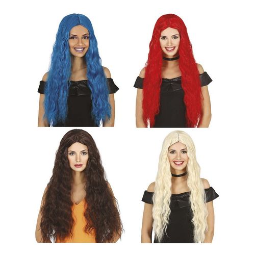 Perruque De Cheveux Longs Ondulés De Différentes Couleurs