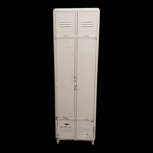 Vestiaire Vintage Mtal 2 Portes Blanc