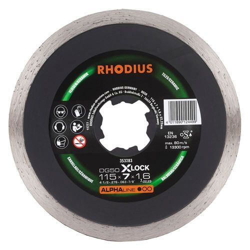 Rhodius Disque de diamant de coupe DG50 X-LOCK / Ø 115 x 7,0 x 1,6 x 22,23